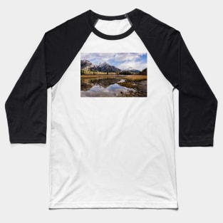 A Calm River and a Fresh Dusting of Snow Baseball T-Shirt